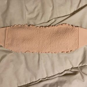 strapless pink bikini top